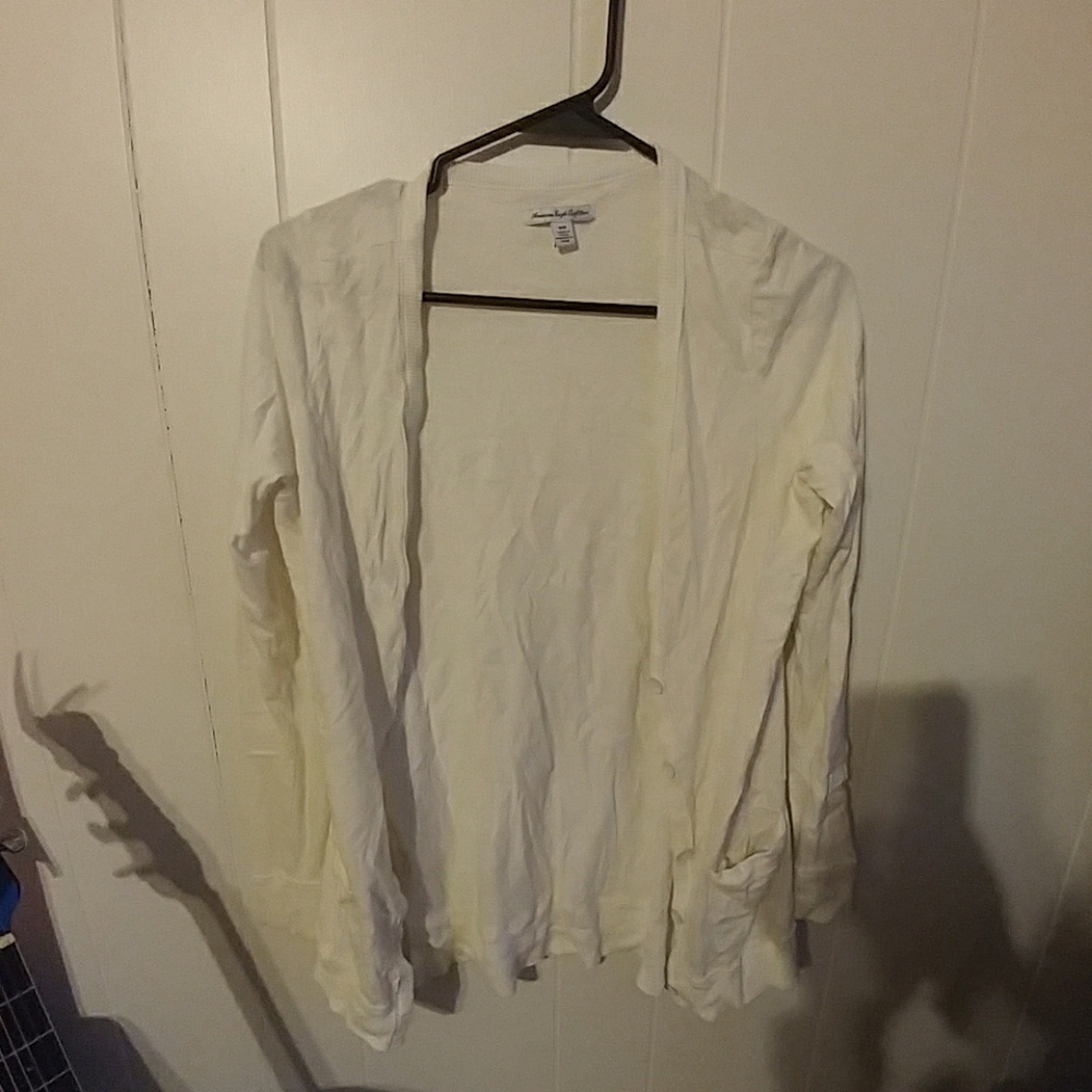 Cream colored lightweight cardigan